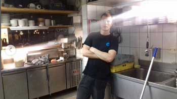 Kurt Caz in a job