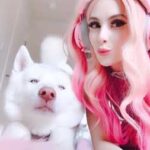 Leah Ashe with her dog