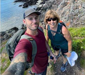 Mike Corey with his mother