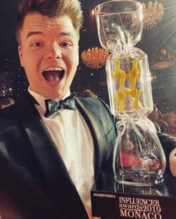 jelly won Influencer Awards Monaco award