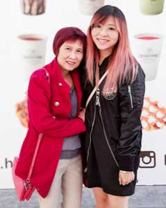 Yvonnie with her mother