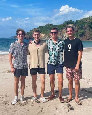 Sam Eckholm with his brother