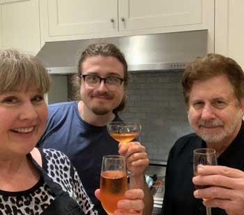 Joshua Weissman with his parents