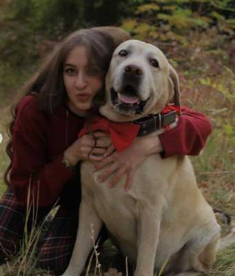 D Billions Girl Lala with her dog